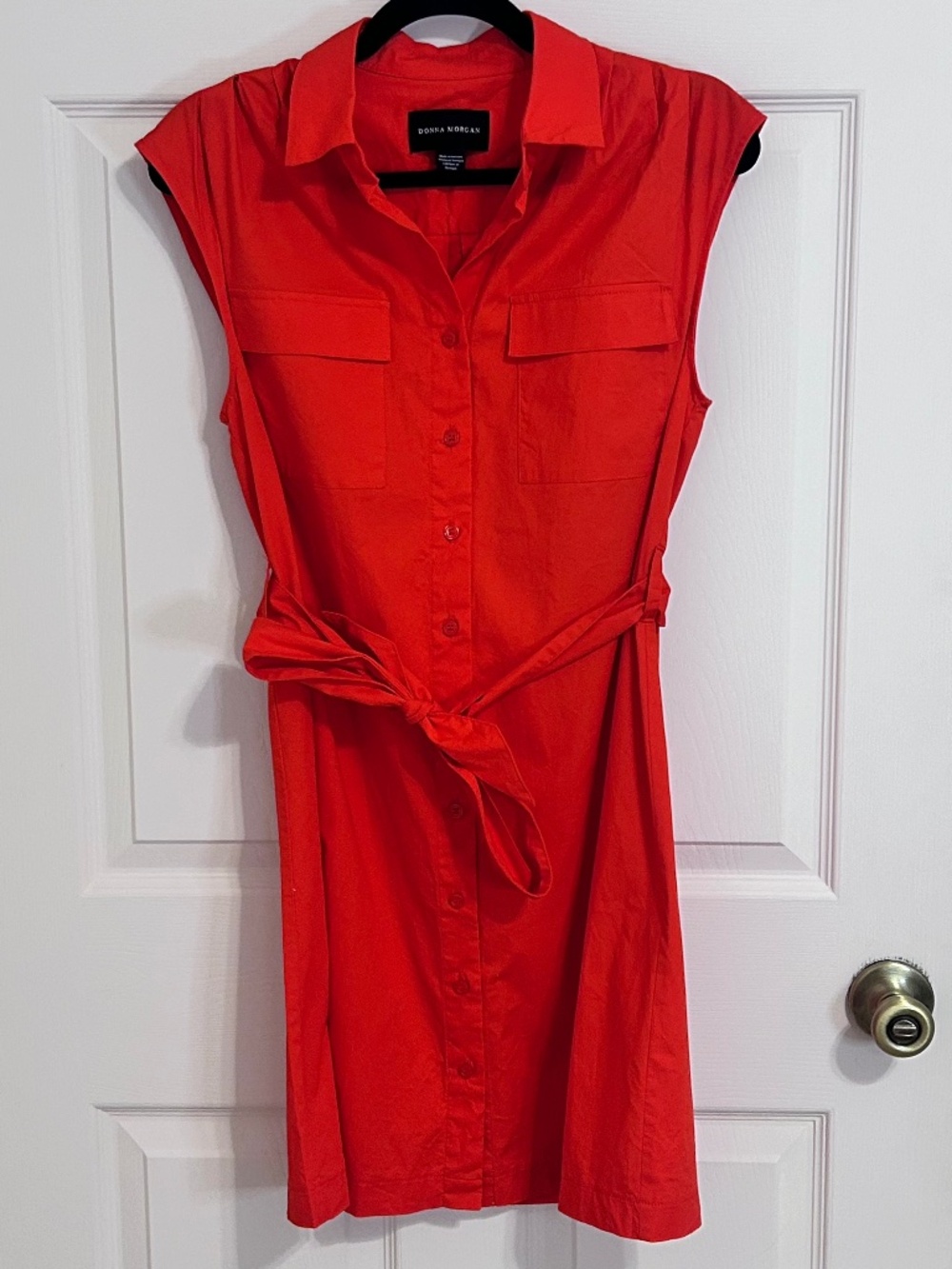 Donna Morgan Red Button Up Dress
